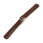 L.crt1.2.ss Brown (Silver Clasp) Alt StrapsCo Croc Embossed Leather Watch Band Strap For Ballon Blue 14mm 16mm 18mm 20mm