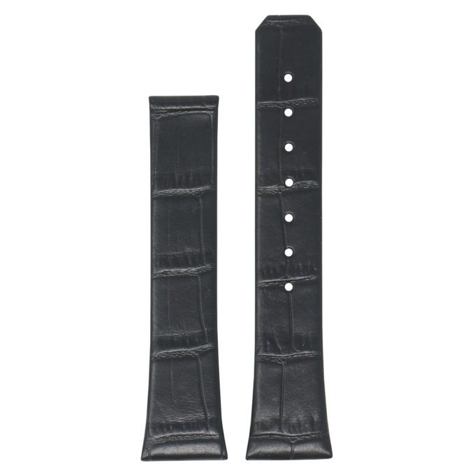 L.om1.1 Black Up StrapsCo Croc Embossed Leather Watch Band Strap For Constellation 1,2,3