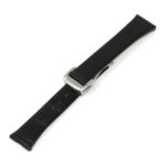 L.om1.1.bs Black (Brushed Silver Buckle) Alt StrapsCo Croc Embossed Leather Watch Band Strap For Constellation 1,2,3
