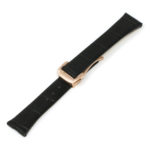 L.om1.1.rg Black (Rose Gold Buckle) Alt StrapsCo Croc Embossed Leather Watch Band Strap For Constellation 1,2,3