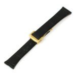 L.om1.1.yg Black (Yellow Gold Buckle) Alt StrapsCo Croc Embossed Leather Watch Band Strap For Constellation 1,2,3