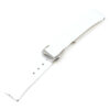 L.om1.22.ps White (Polished Silver Buckle) Alt StrapsCo Croc Embossed Leather Watch Band Strap For Constellation 1,2,3