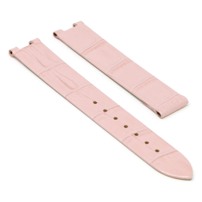 L.om2.13 Pink Angle StrapsCo Croc Embossed Leather Watch Band Strap For De Ville