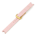 L.om2.13.yg Pink (Yellow Gold Buckle) Alt StrapsCo Croc Embossed Leather Watch Band Strap For De Ville