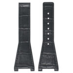 L.om3.1 Black Up StrapsCo 28mm Croc Embossed Leather Watch Band Strap For Constellation Quadra