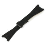 L.om3.1.mb Black (Black Buckle) Alt StrapsCo 28mm Croc Embossed Leather Watch Band Strap For Constellation Quadra