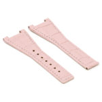 L.om3.13 Pink Angle StrapsCo 28mm Croc Embossed Leather Watch Band Strap For Constellation Quadra