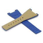 L.om3.5 Blue Cross StrapsCo 28mm Croc Embossed Leather Watch Band Strap For Constellation Quadra