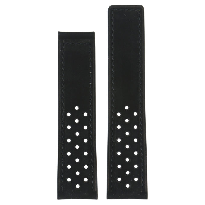 L.tag1.1 Black Up StrapsCo Suede Perforated Leather Watch Band Strap For Tag Heuer 22mm