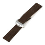 L.tag1.2.ps Brown (Polished Silver Buckle) Alt StrapsCo Suede Perforated Leather Watch Band Strap For Tag Heuer 22mm