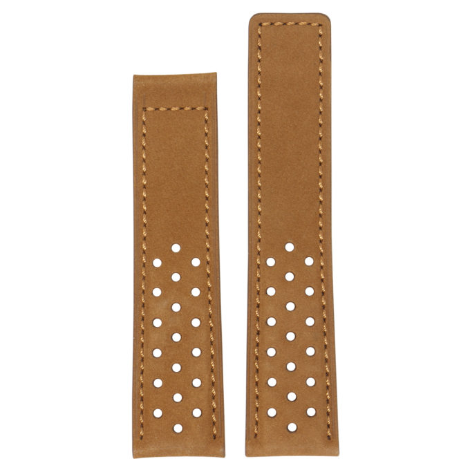 L.tag1.3 Tan Up StrapsCo Suede Perforated Leather Watch Band Strap For Tag Heuer 22mm