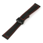 L.tag2.1.6.mb Black & Red (Black Clasp) Alt StrapsCo Perforated Leather Watch Band Strap For Tag Heuer Monaco 22mm