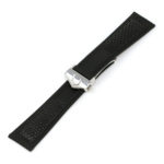 L.tag2.1.ps Black (Polished Silver Clasp) Alt StrapsCo Perforated Leather Watch Band Strap For Tag Heuer Monaco 22mm