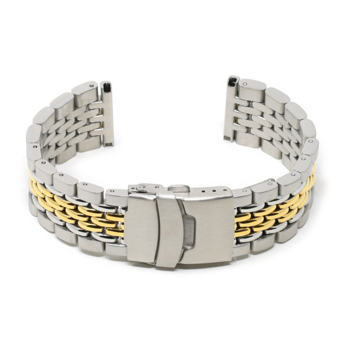 Two Tone Beads of Rice Watch Band