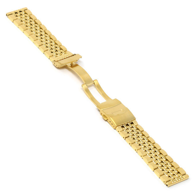 M.bd1.yg Alt Yellow Gold StrapsCo Stainless Steel Beads Of Rice Watch Band Strap Bracelet
