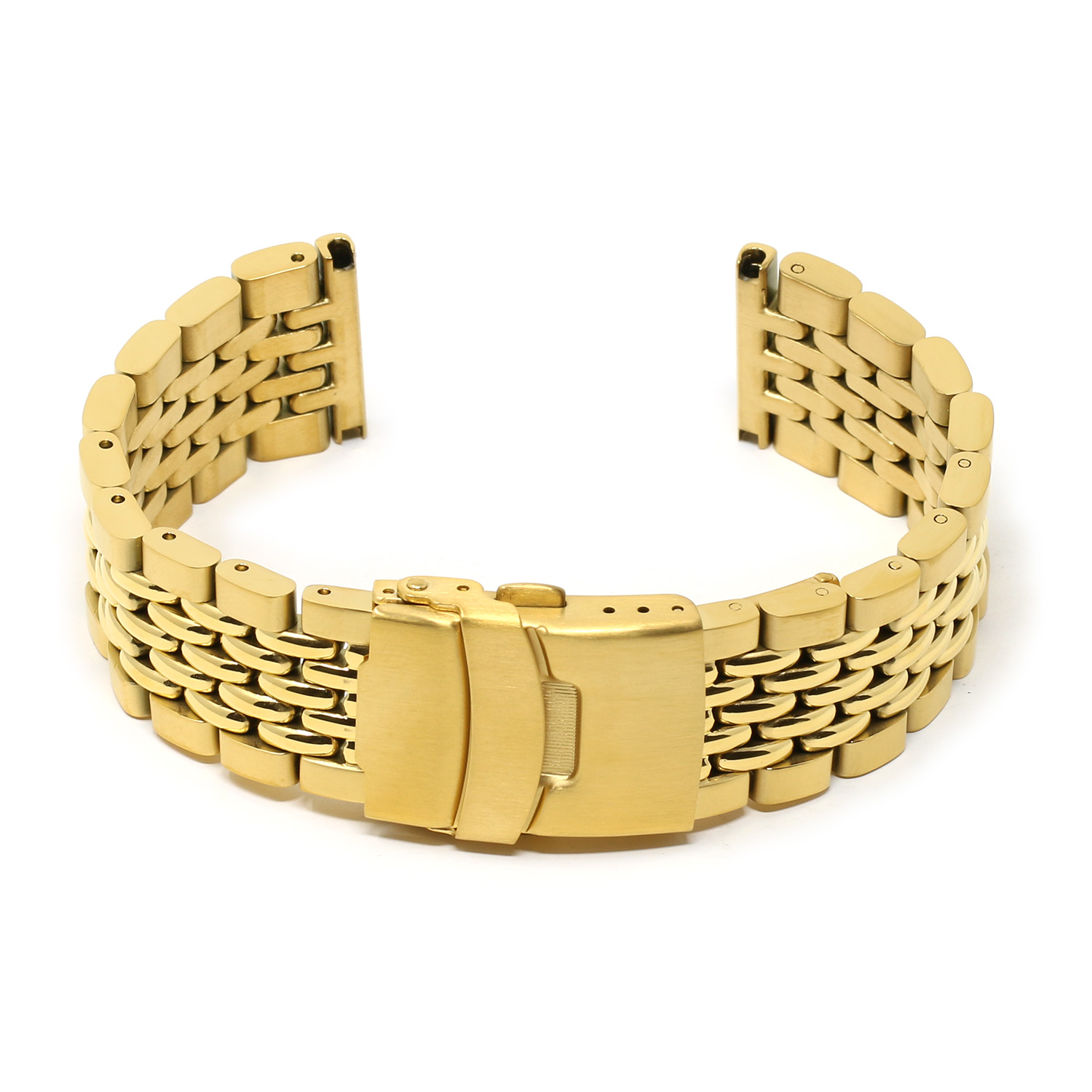 Silver gold digital men bracelet style watch
