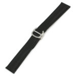 Ny.crt1.1.ss Black (Silver Clasp) Alt StrapsCo Nylon & Leather Watch Band Strap For Tank 16mm 18mm 20mm