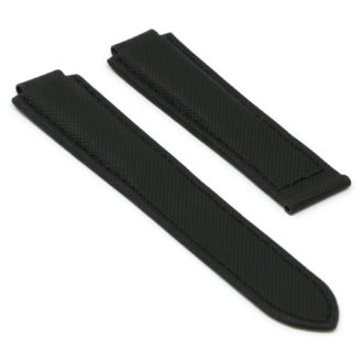 Ny.crt2.1 Black Angle StrapsCo Nylon & Leather Watch Band Strap For Ballon Blue 18mm 20mm