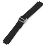 Ny.crt2.1.ss Black (Silver Clasp) Alt StrapsCo Nylon & Leather Watch Band Strap For Ballon Blue 18mm 20mm
