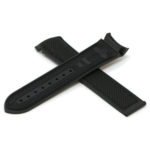 Ny.om1.1 Black Cross StrapsCo 22mm Nylon & Rubber Watch Band Strap For Seamaster Planet Ocean