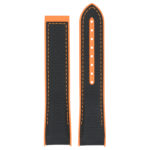 Ny.om1.1.12 Black & Orange Up StrapsCo 22mm Nylon & Rubber Watch Band Strap For Seamaster Planet Ocean