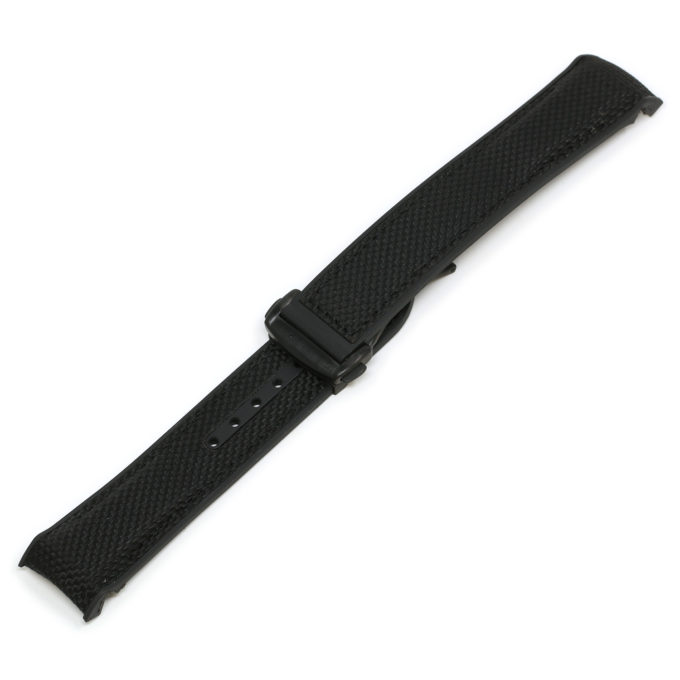 Ny.om1.1.mb Black (Black Buckle) Alt StrapsCo 22mm Nylon & Rubber Watch Band Strap For Seamaster Planet Ocean
