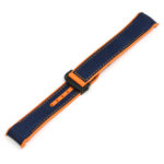 Ny.om1.5.12.mb Blue & Orange (Black Buckle) Alt StrapsCo 22mm Nylon & Rubber Watch Band Strap For Seamaster Planet Ocean