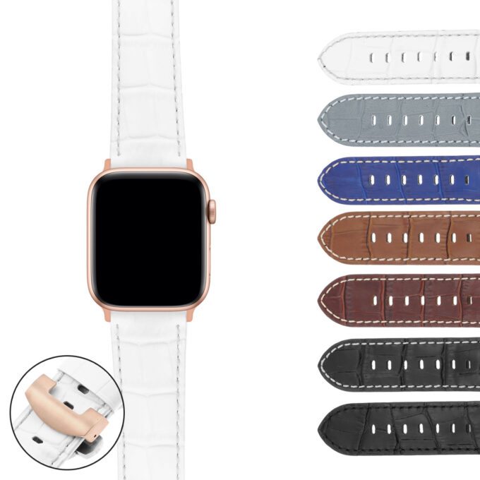 Ax.ps4.rg Gallery Croc Leather Panerai Watch Band Strap Apple Watch