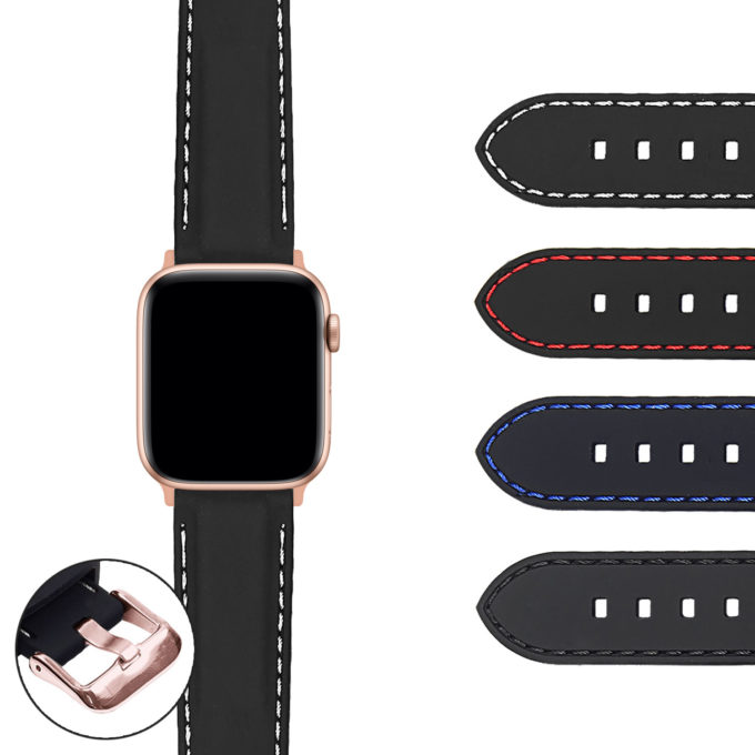 Ax.pu1.rg Gallery Rubber Divers Strap Apple Watch