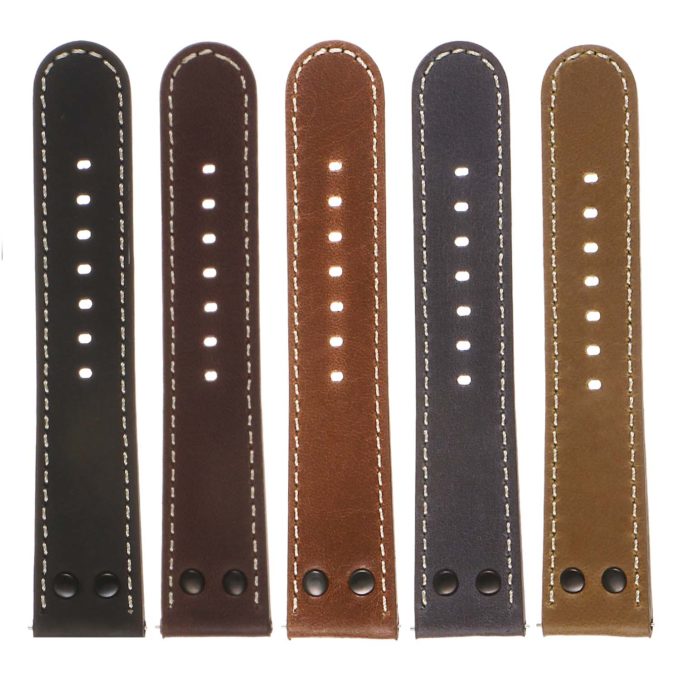 Ds14.mb All Color DASSARI Vintage Leather Watch Strap W Matte Black Buckle Apple Watch