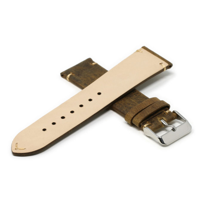 Kt1.2 Cross Brown StrapsCo Distressed Calf Leather Watch Band Strap