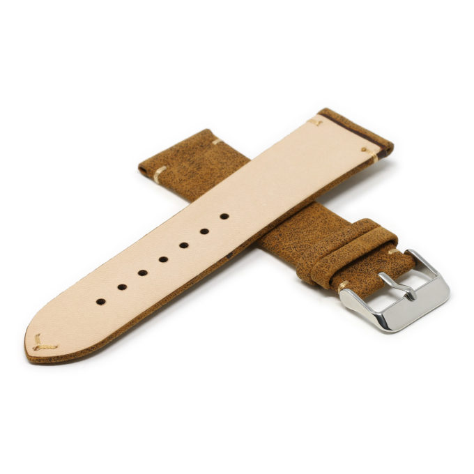 Kt1.3 Cross Tan StrapsCo Distressed Calf Leather Watch Band Strap