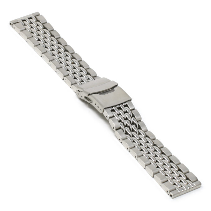 M.bd1.ss Angle Silver StrapsCo Stainless Steel Beads Of Rice Watch Band Strap Bracelet Apple Watch