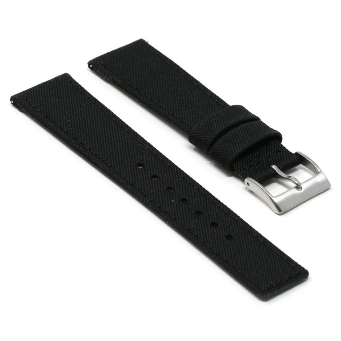 Ny1.1.1 Angle Black DASSARI Nylon Quick Release Watch Band Strap