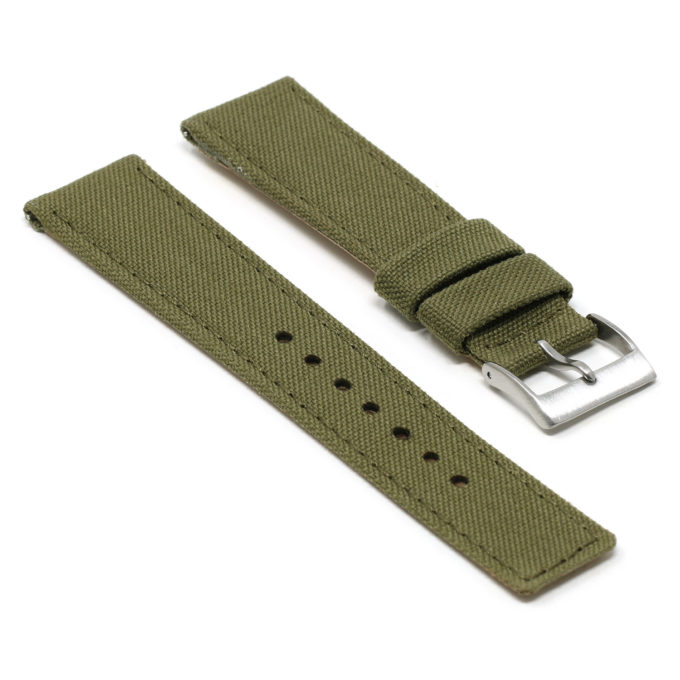Ny1.11.11 Angle Military Green DASSARI Nylon Quick Release Watch Band Strap