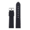 Pu1.1.22 Rubber Strap With Contrast Stitching In Black With Whi