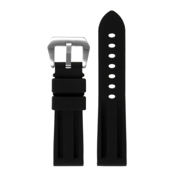 R.pn1.1 Silicone Rubber Strap In Black 2 Apple Watch