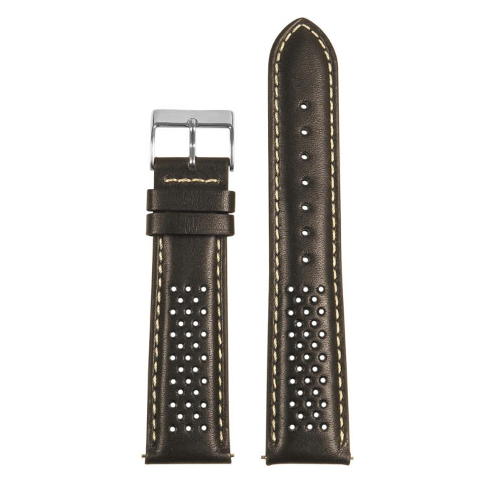 St22.1.22 Up Black & White Perforated Rally Strap Apple Watch