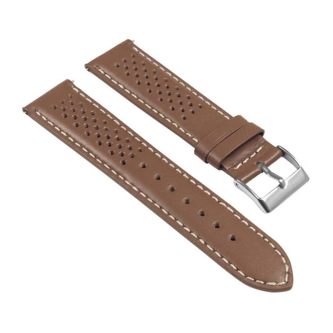 St22.3.22 Angle Tan Perforated Rally Strap Apple Watch