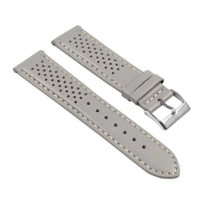 St22.7.22 Angle Grey Perforated Rally Strap Apple Watch