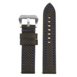 St25.1.5 Up Black & Blue Heavy Duty Carbon Fiber Watch Strap Apple Watch