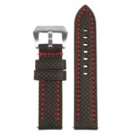St25.1.6 Up Black & Red Heavy Duty Carbon Fiber Watch Strap Apple Watch