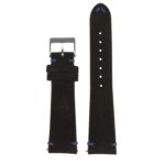 St28.1.5 Upright Suede Watch Strap In Black & Blue Apple Watch