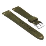 St28.11 Angled Suede Watch Strap In Green Apple Watch