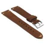 St28.2 Angled Suede Watch Strap In Brown Apple Watch