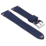 St28.5 Angled Suede Watch Strap In Blue Apple Watch