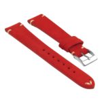 St28.6 Angled Suede Watch Strap In Red Apple Watch