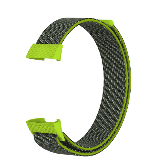 Fb.ny9.11 Main Green StrapsCo Woven Nylon Watch Band Strap For Fitbit Charge 3