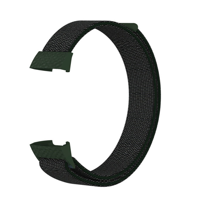 Fb.ny9.11a Main Olive Green StrapsCo Woven Nylon Watch Band Strap For Fitbit Charge 3