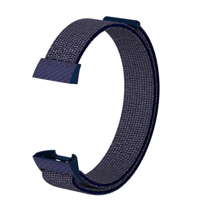 Fb.ny9.5 Main Midnight Blue StrapsCo Woven Nylon Watch Band Strap For Fitbit Charge 3